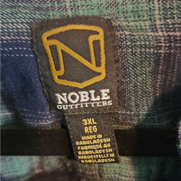 Men's Noble Outfitters longsleeve flannel, size 3XL - Picture 3 of 3